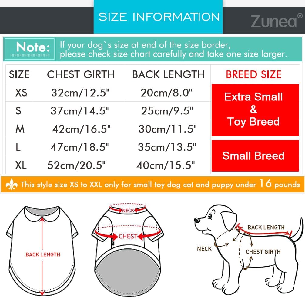 Zunea Dog Winter Coats for Small Dogs Cats | PetNestUK