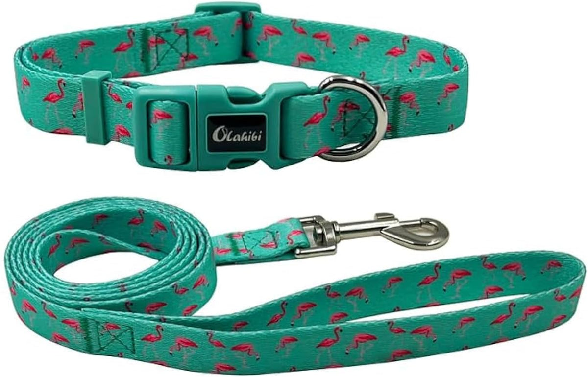 Olahibi Patterned Dog Collar and Lead Sets