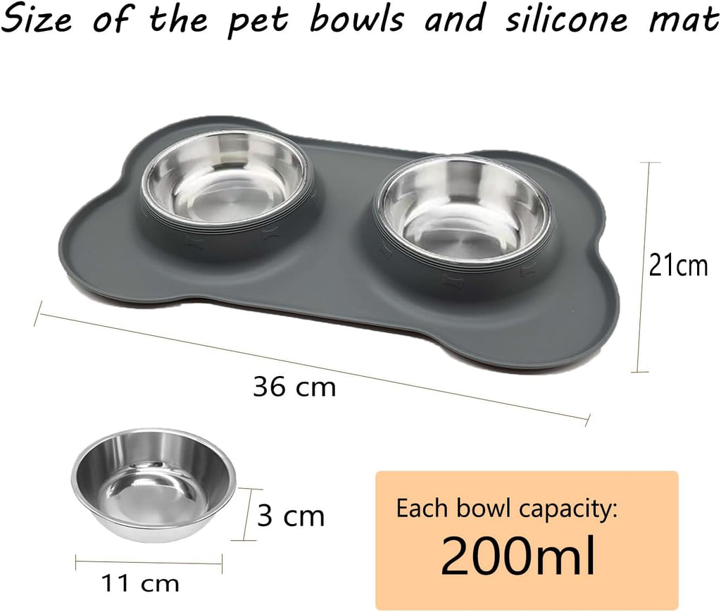 Dog Bowls, Puppy Bowl YOKA Double Stainless | PetNestUK