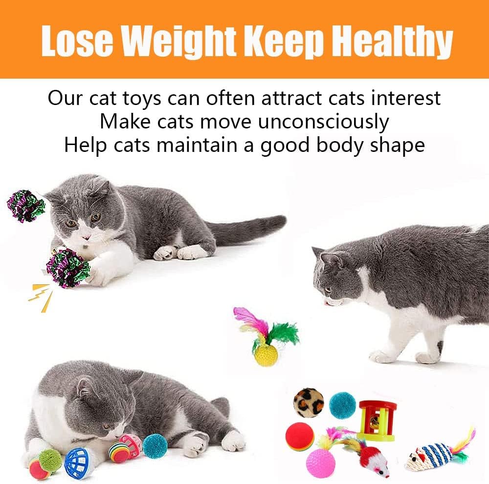 21 Pcs Cat Toys for Indoor Cats Collapsible Cat | PetNestUK