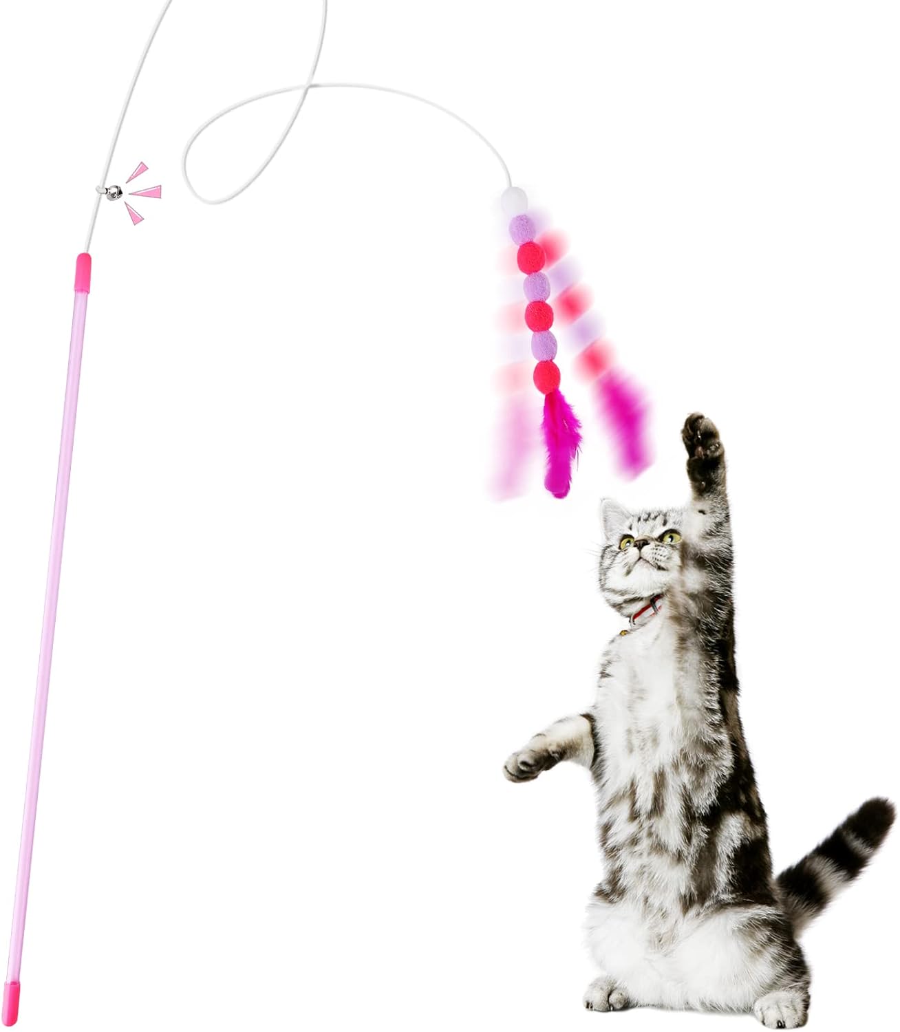 cobee Cat Feather Toys, Soft Cat Wand Toy with | PetNestUK