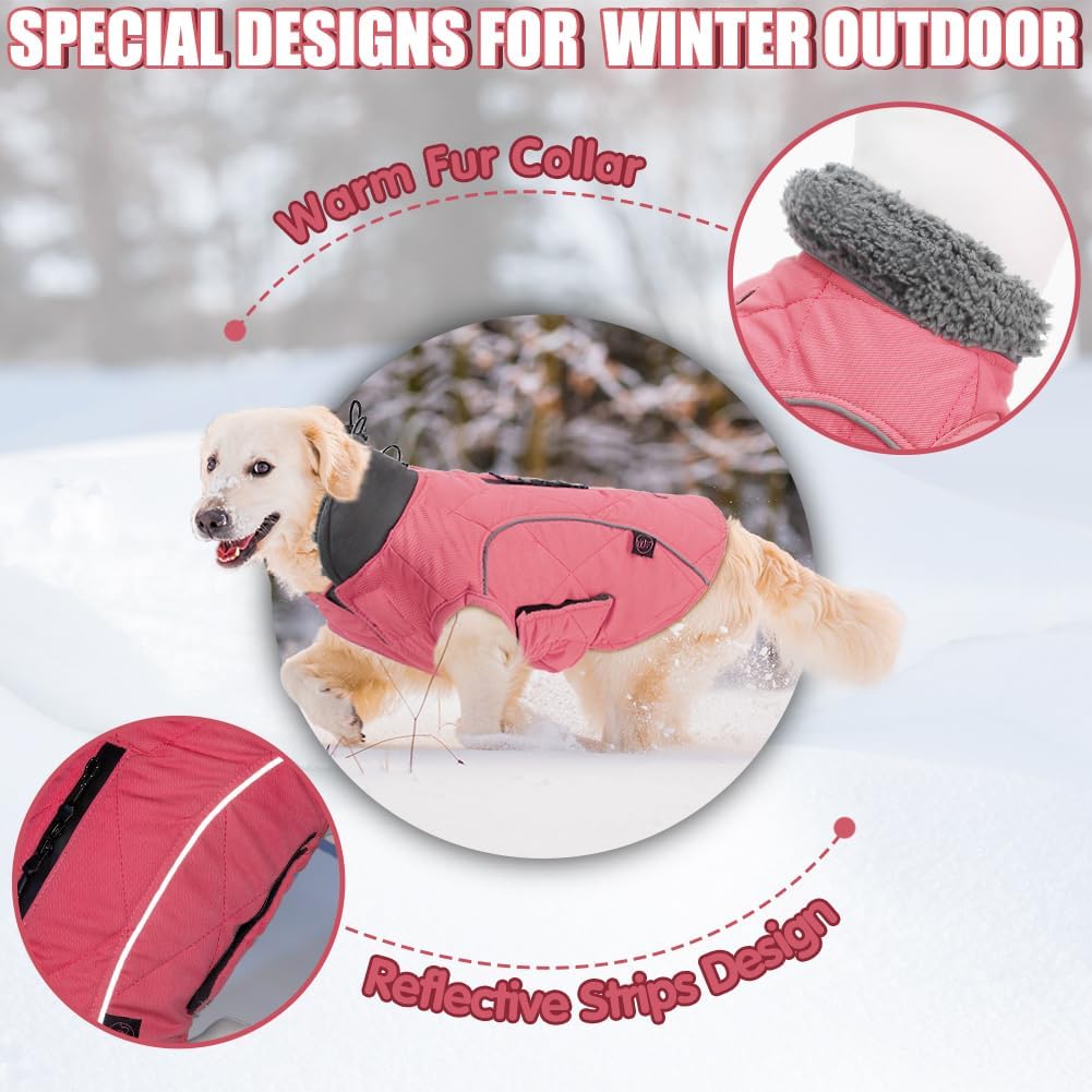 EMUST Winter Dog Coats, Fleece Dog Apparel for | PetNestUK