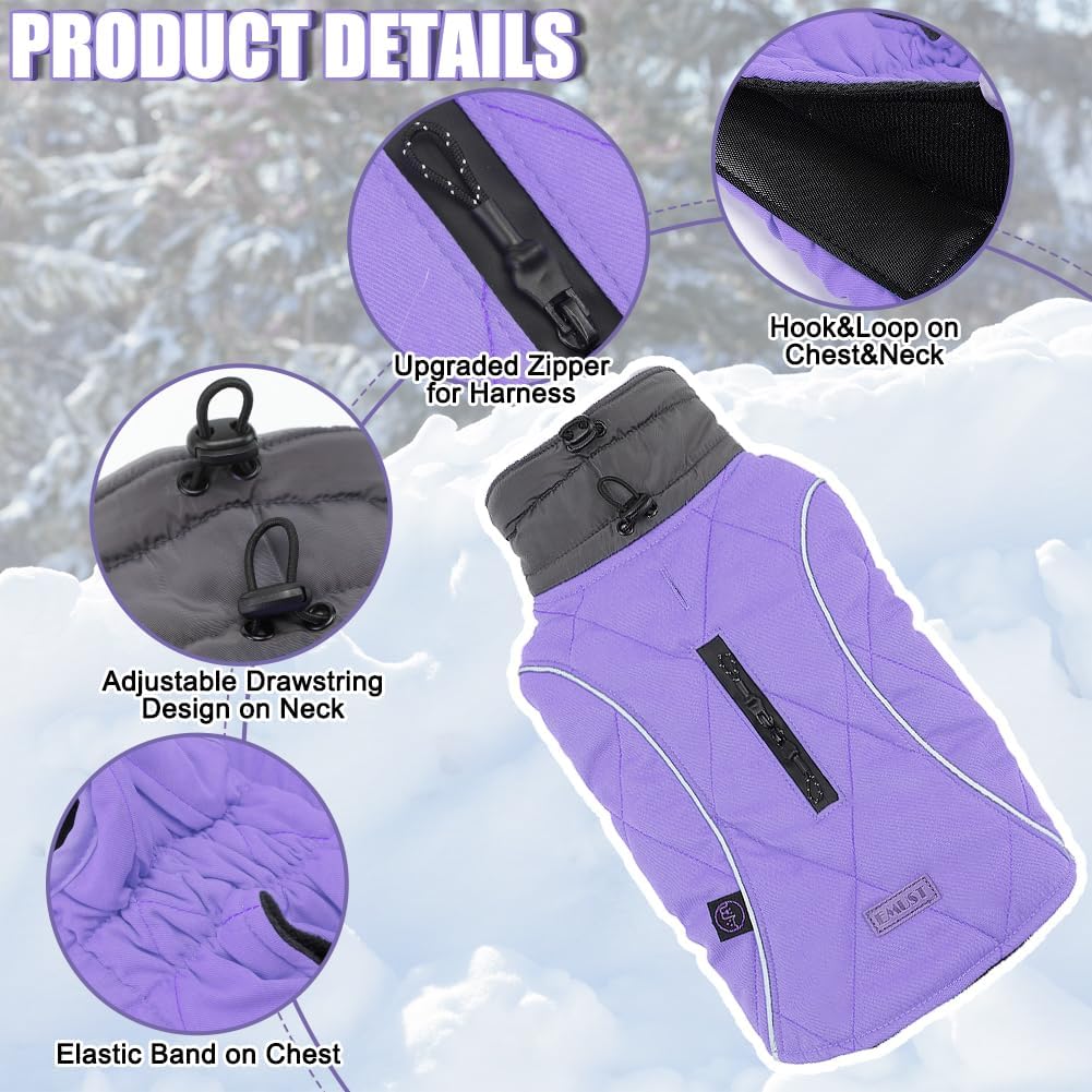 EMUST Fleece-Lined Winter Dog Coat
