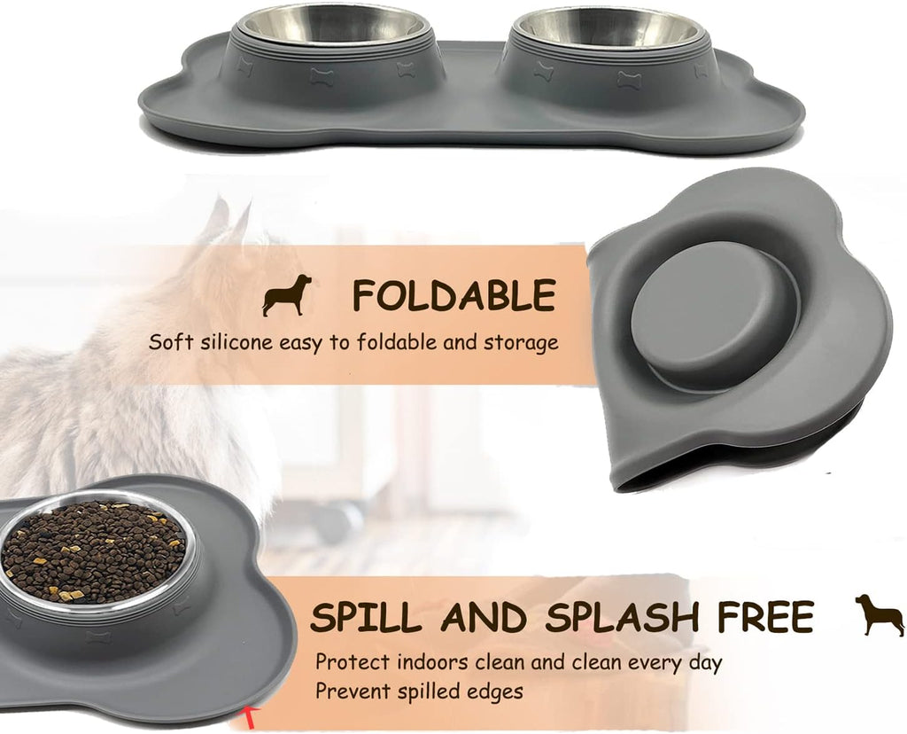 Dog Bowls, Puppy Bowl YOKA Double Stainless | PetNestUK
