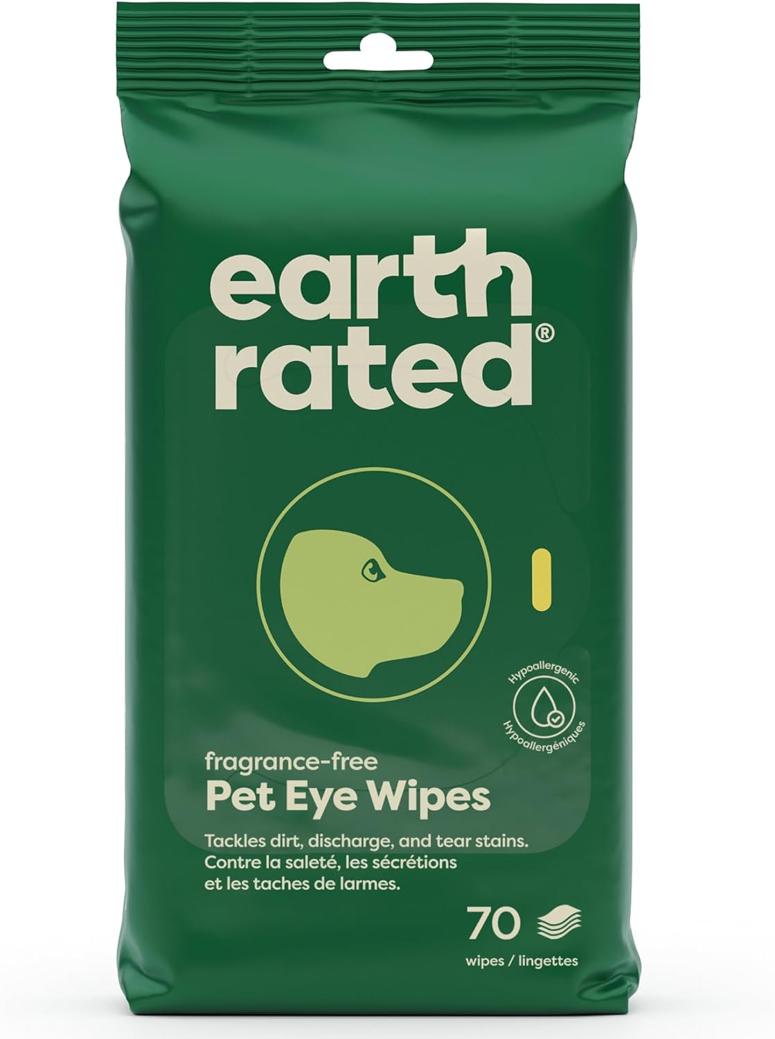 Earth Rated Hypoallergenic Dog Wipes, Cleaning | PetNestUK