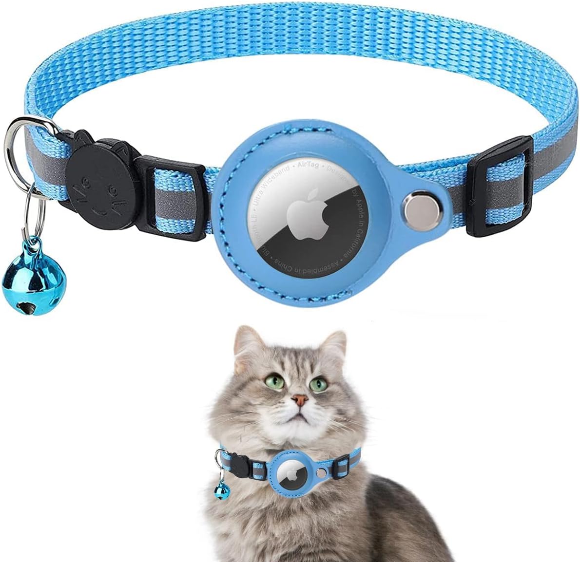 Airtag Cat Collar, Air tag Cat Collar with Bell | PetNestUK