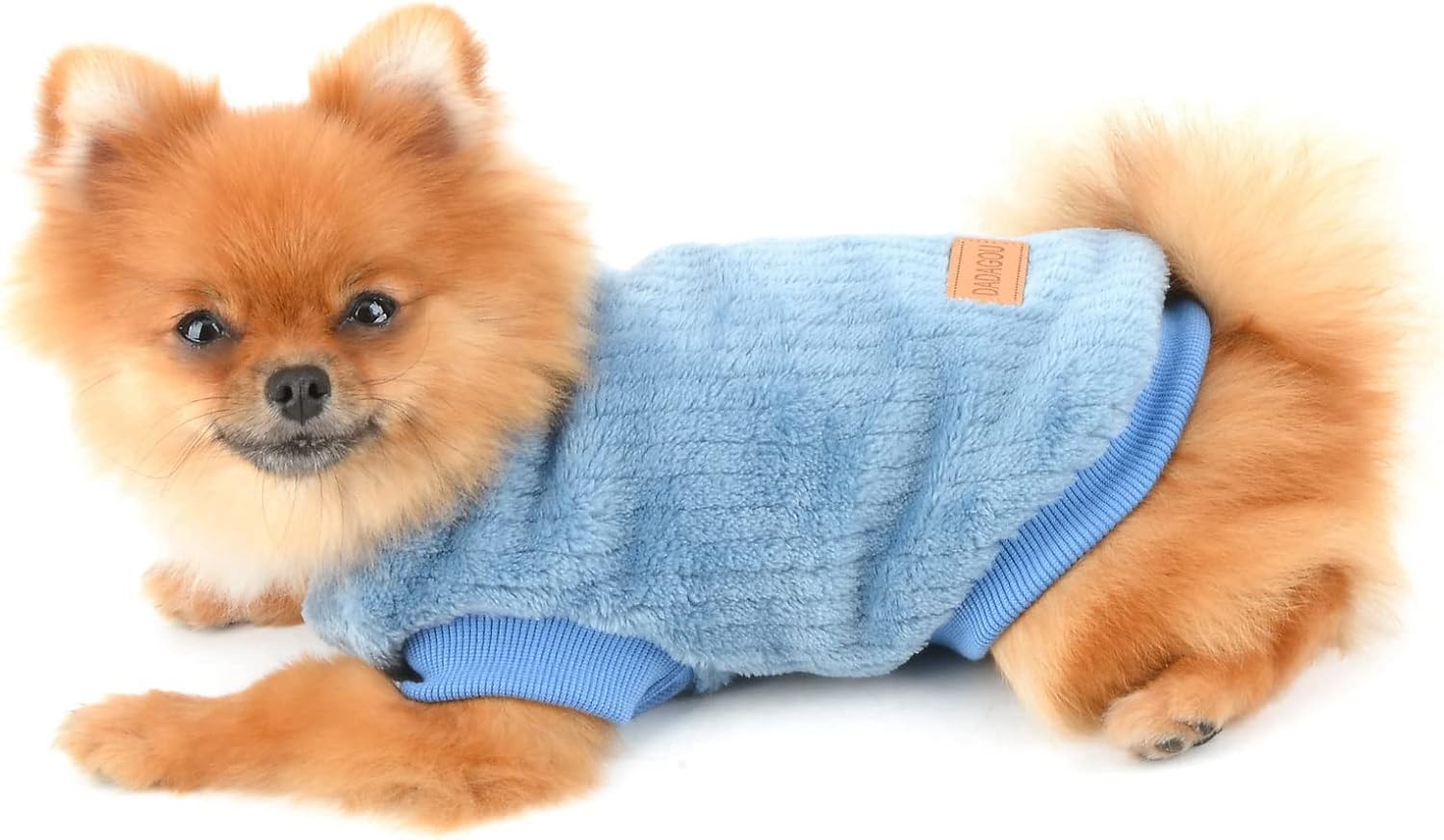 SMALLLEE_LUCKY_STORE Pet Ribbed Fleece Jumpers | PetNestUK