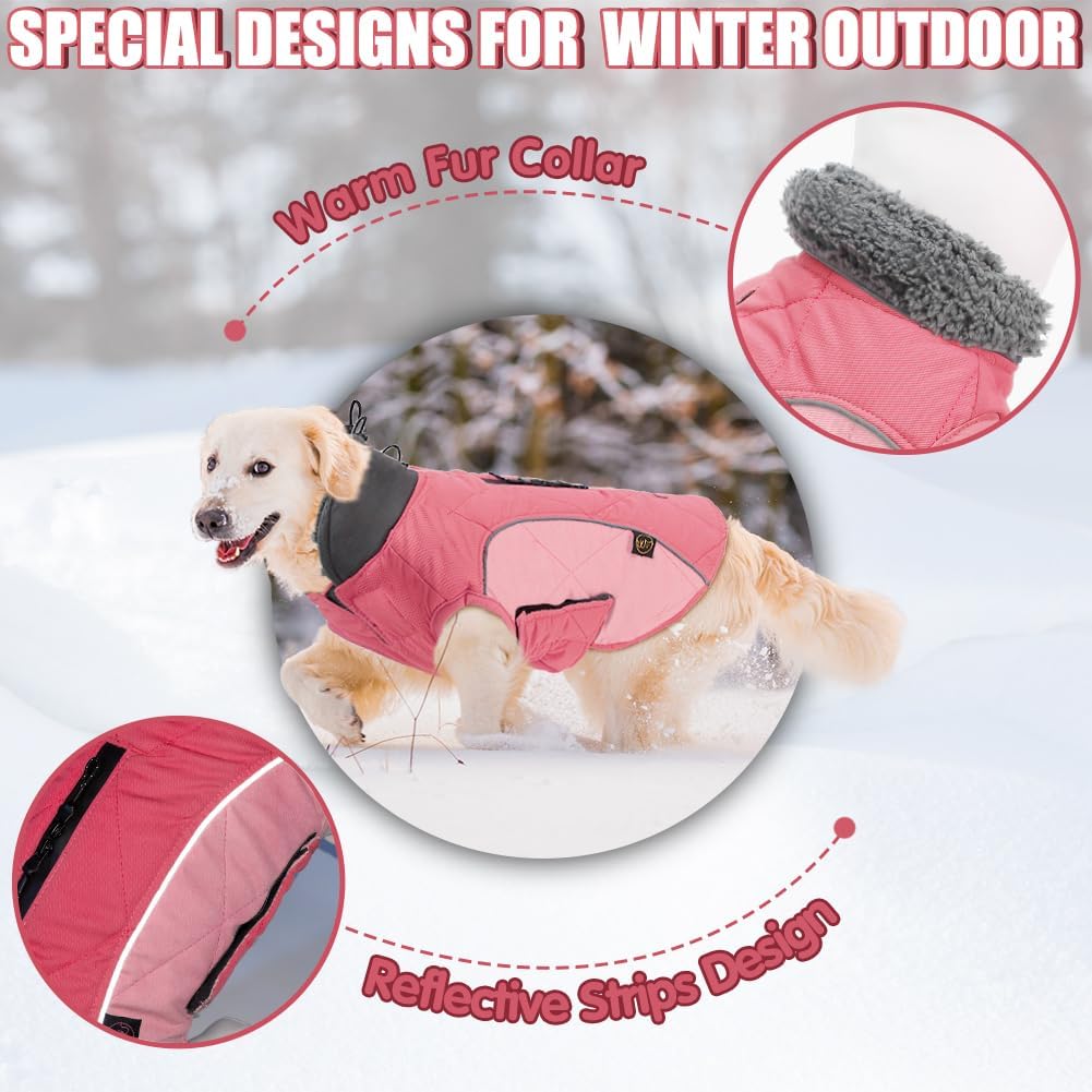 EMUST Winter Dog Coats, Fleece Dog Apparel for | PetNestUK