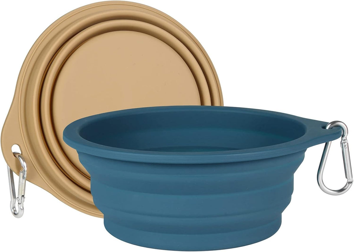 SLSON Collapsible Pet Travel Bowls, Pack of 2