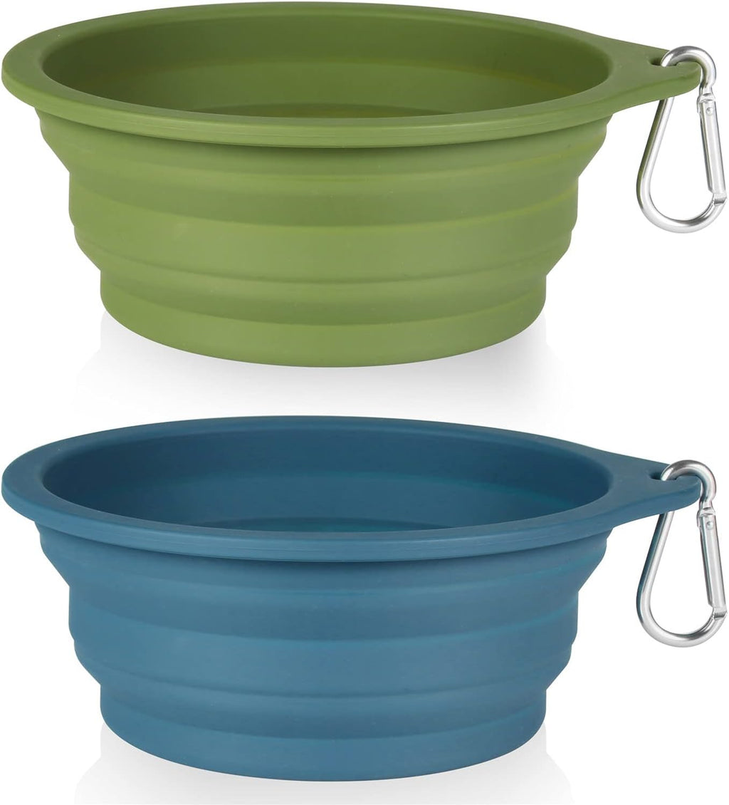 SLSON Collapsible Pet Travel Bowls, Pack of 2
