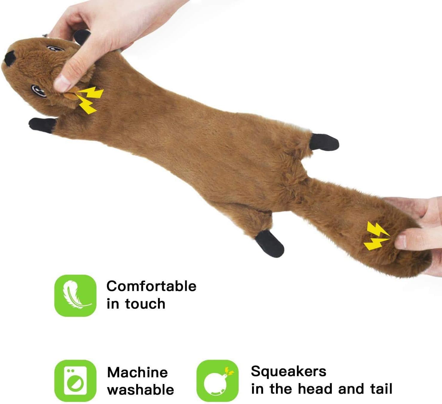 Newthinking No Stuffing Dog Toys, 5 Pack Squeaky | PetNestUK