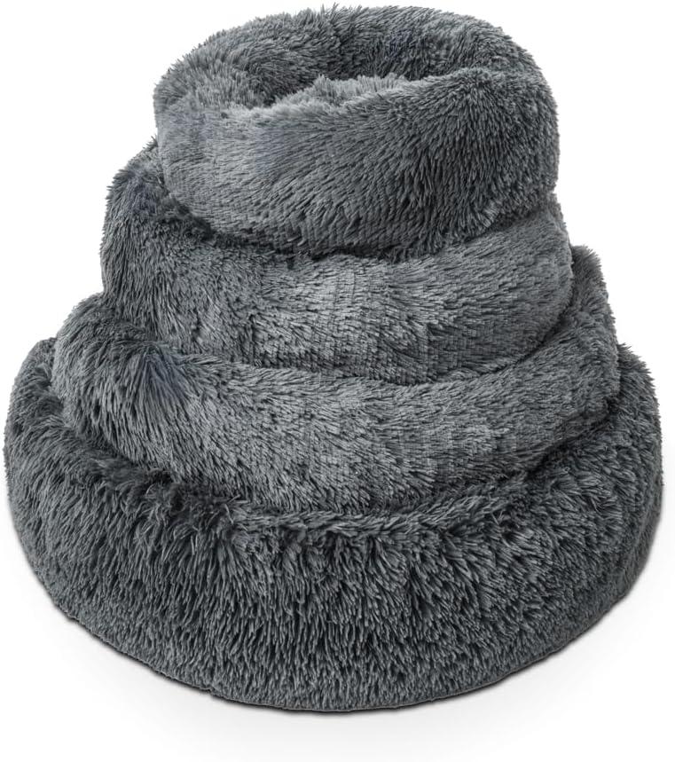 Woof & Whiskers Faux-Fur Donut Pet Bed
