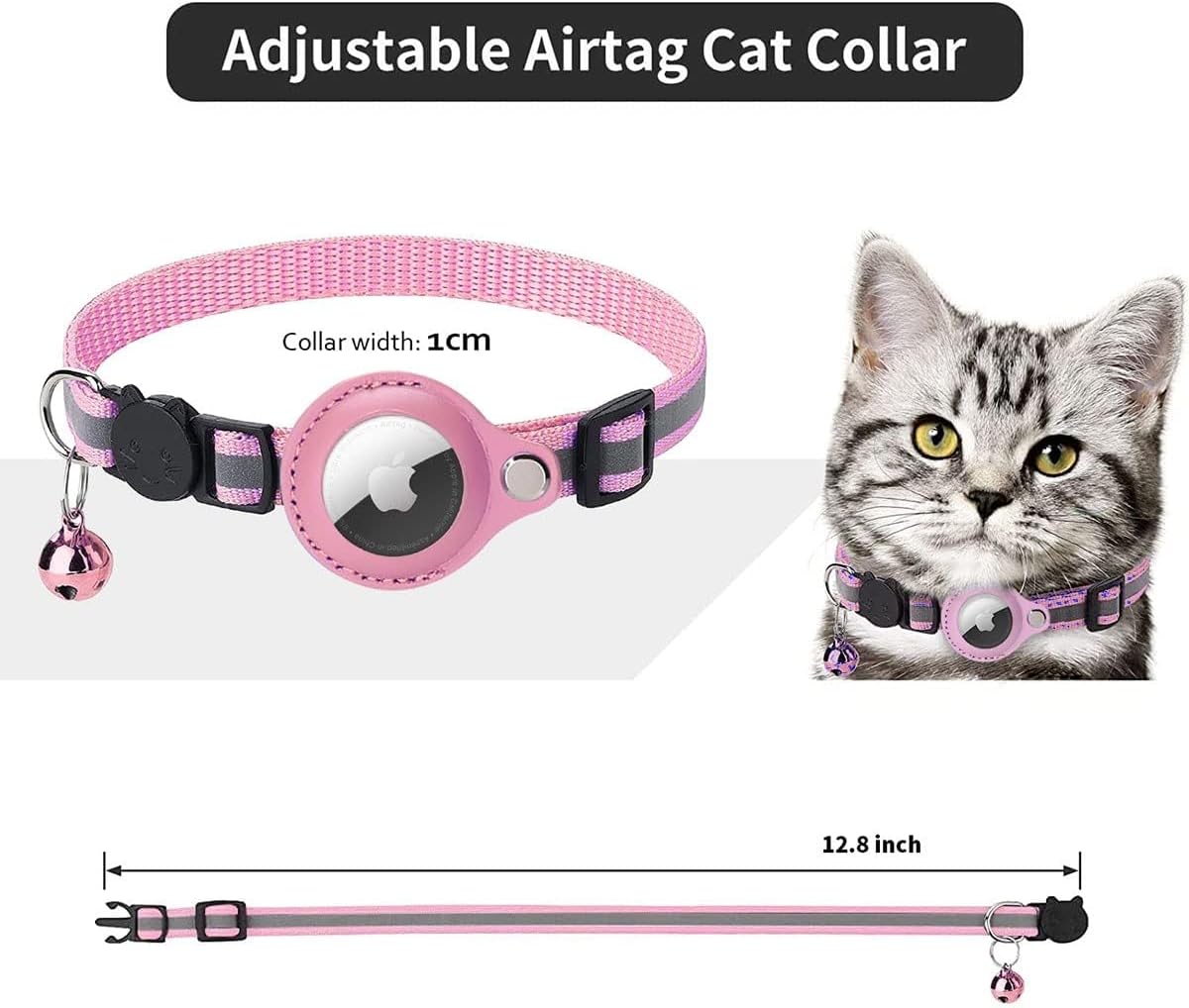 Airtag Cat Collar, Air tag Cat Collar with Bell | PetNestUK