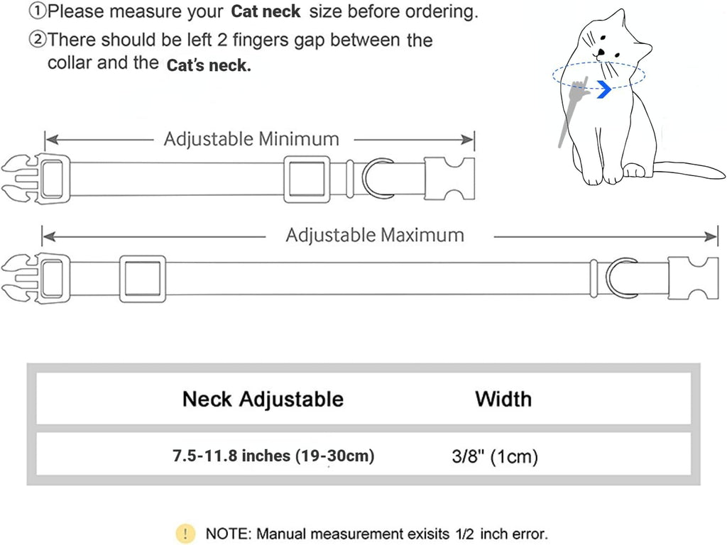 SEOUGEE Cat Collar Quick Release with | PetNestUK