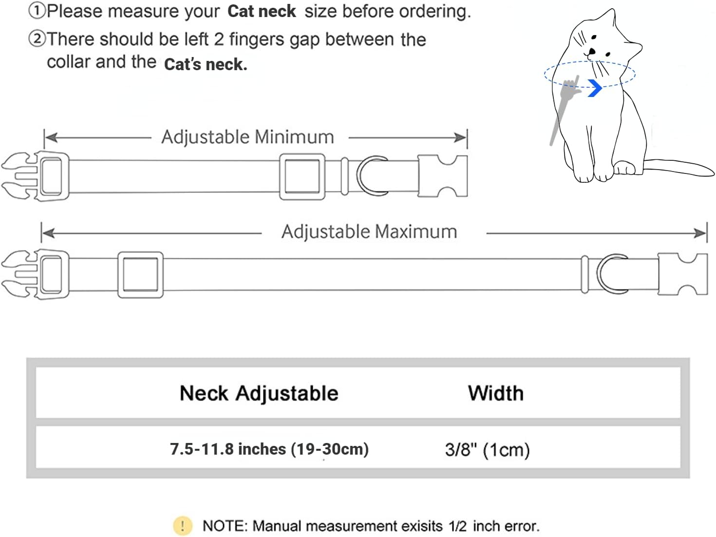 SEOUGEE Cat Collar Quick Release with | PetNestUK