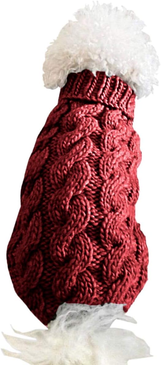 Pet Dog Turtleneck Knitting Sweater Coat Winter | PetNestUK