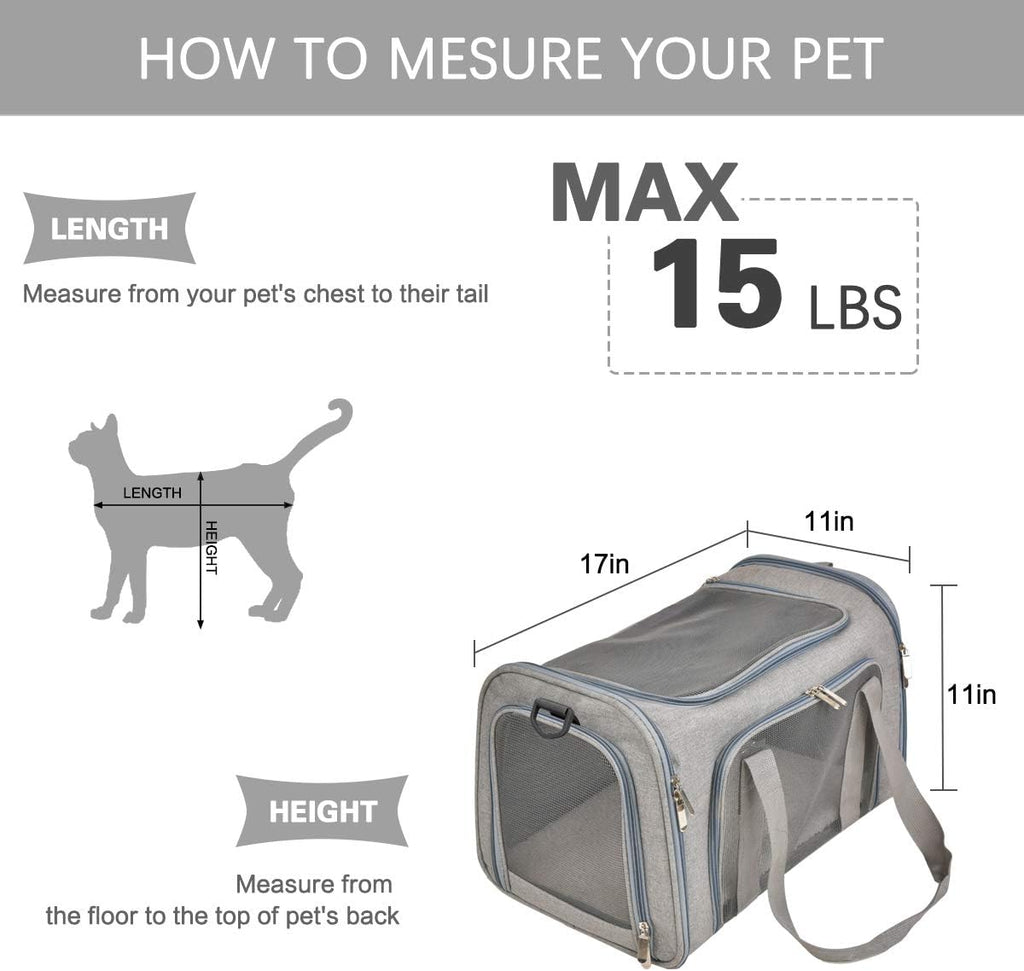 Qlfyuu Cat, Dog Carrier Portable, Soft Sided, | PetNestUK
