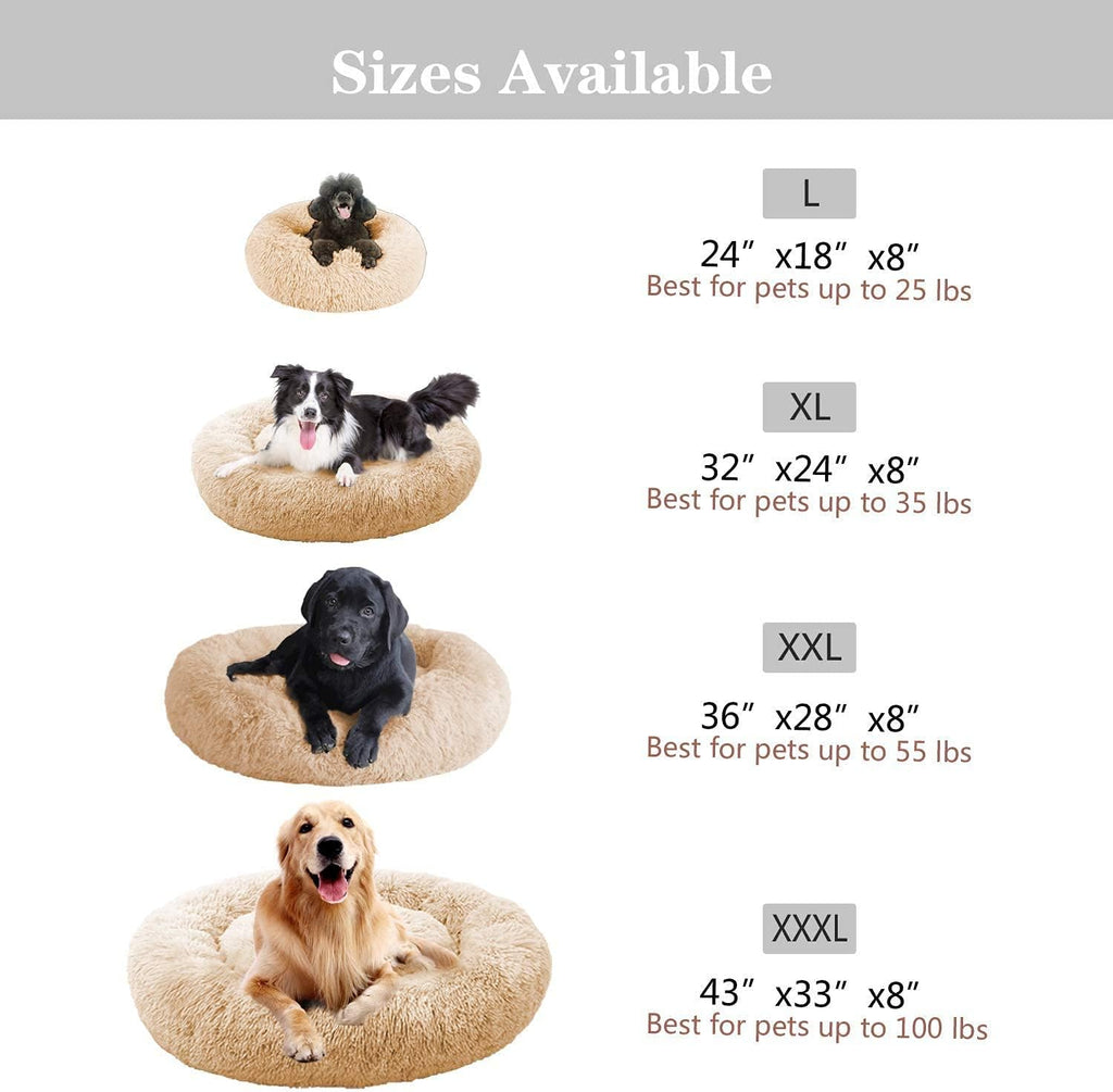 MFOX Faux-Fur Donut Pet Bed