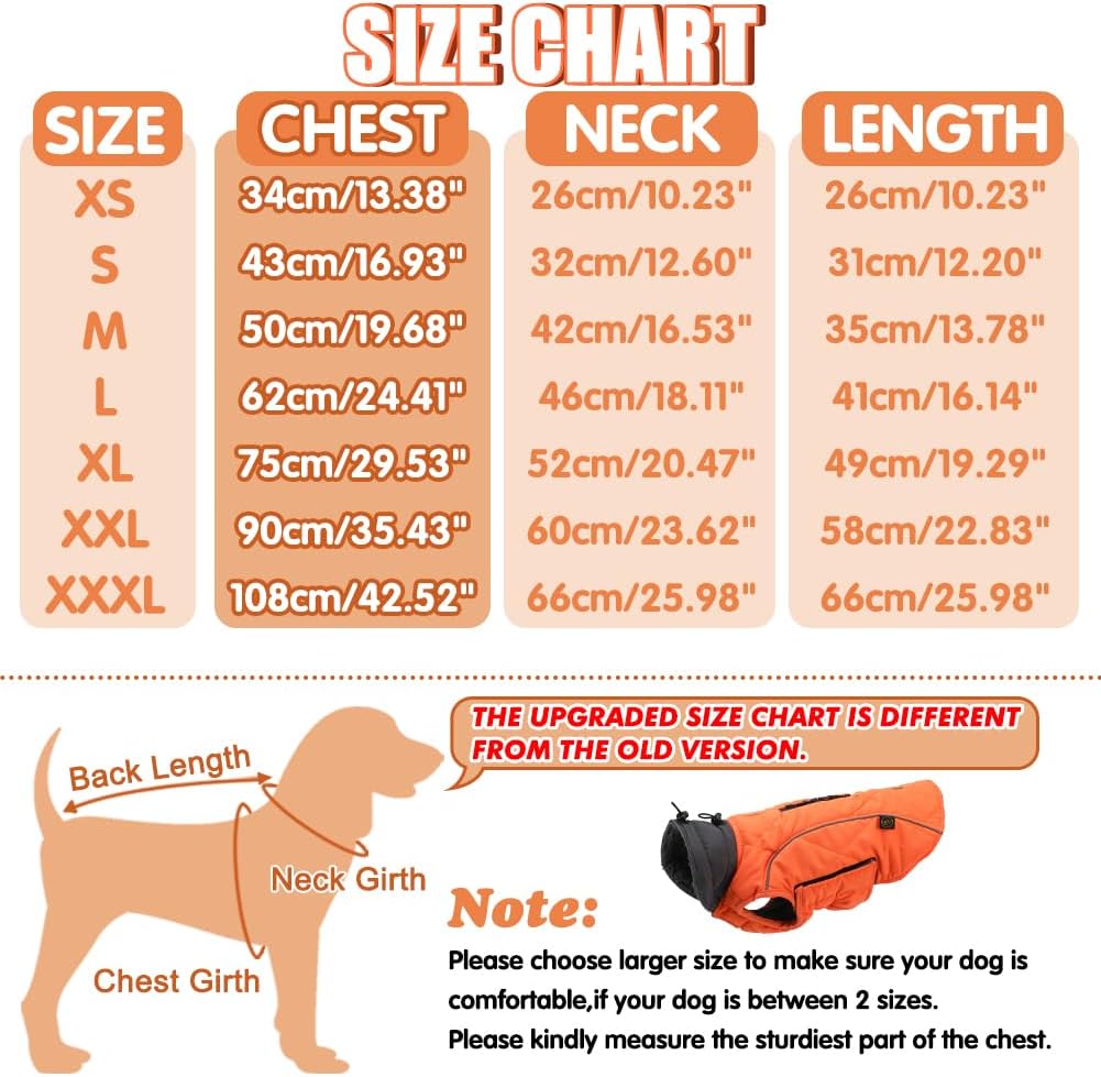 EMUST Winter Dog Coats, Fleece Dog Apparel for | PetNestUK