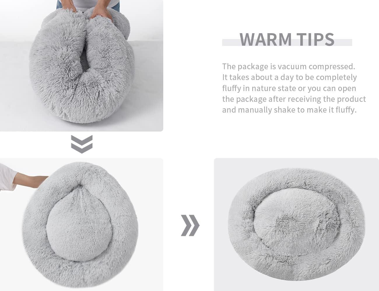 YOJOGEE Calming Donut Puppy Bed for Medium Small | PetNestUK