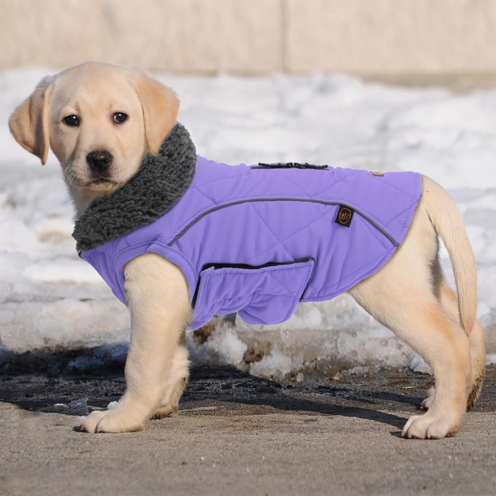 EMUST Fleece-Lined Winter Dog Coat