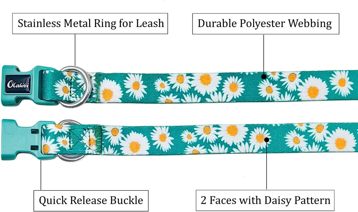 Olahibi Patterned Dog Collar and Lead Sets