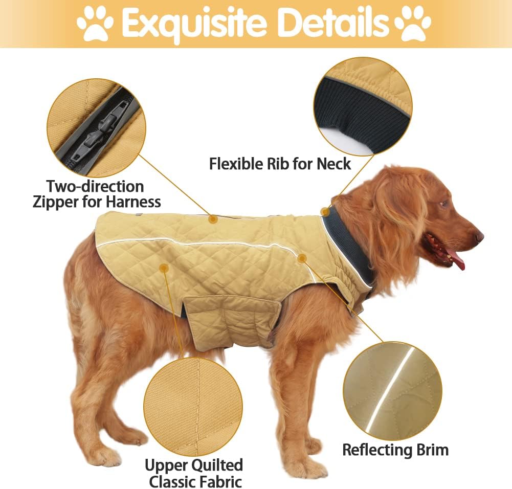 EMUST Winter Dog Coats, Fleece Dog Apparel for | PetNestUK