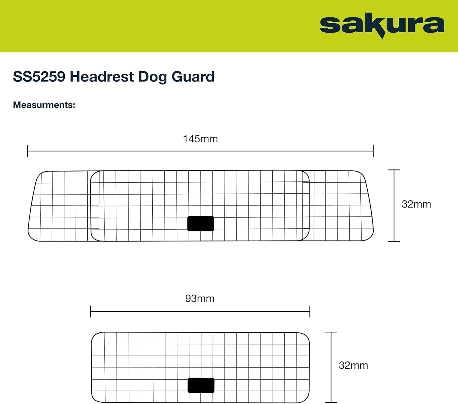 Sakura Headrest Dog Guard For Cars SS5259 | PetNestUK