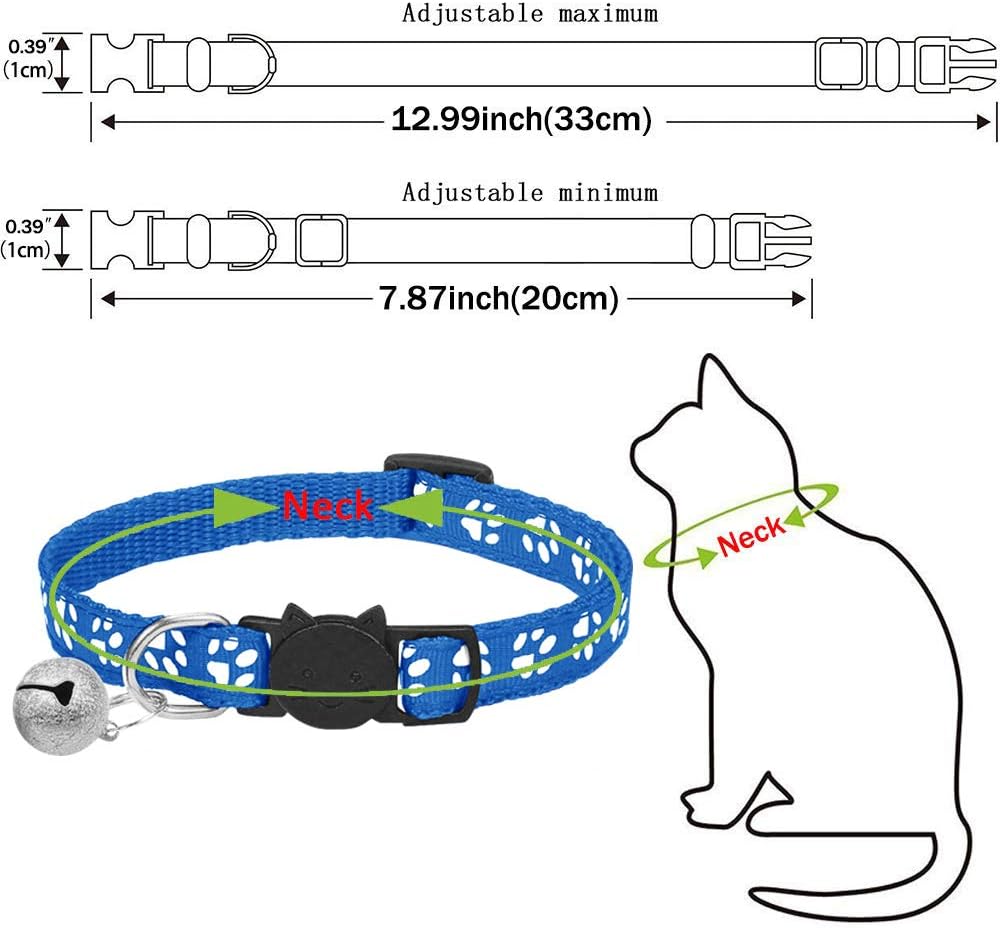 Reflective Cat Collars with Bells, Safe Quick | PetNestUK