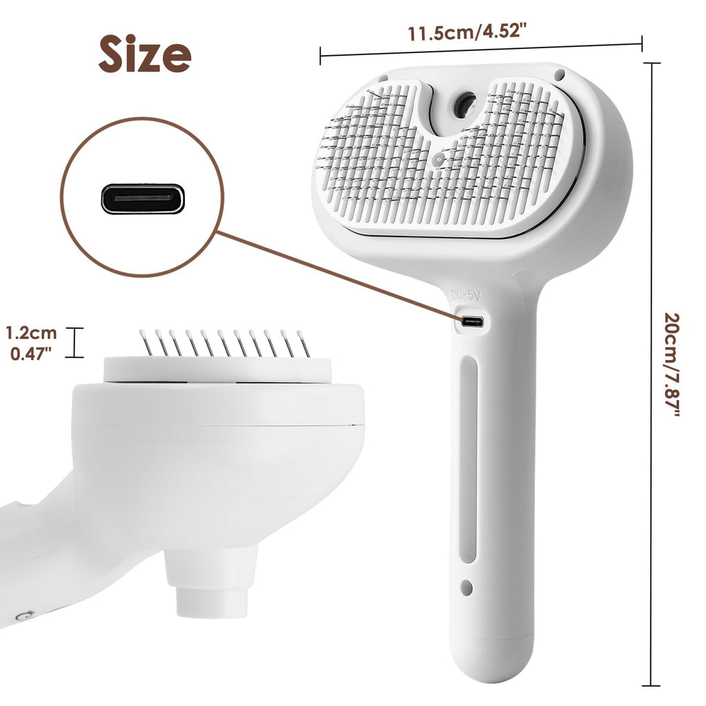 Pet Steam Brush for Dogs & Cats Hair Shedding | PetNestUK