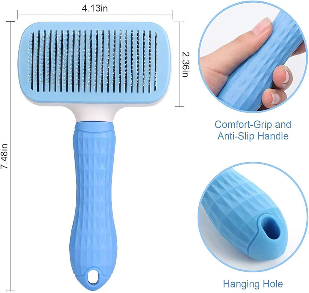 Dog Brush Cat Brush Grooming Comb,Self Cleaning | PetNestUK