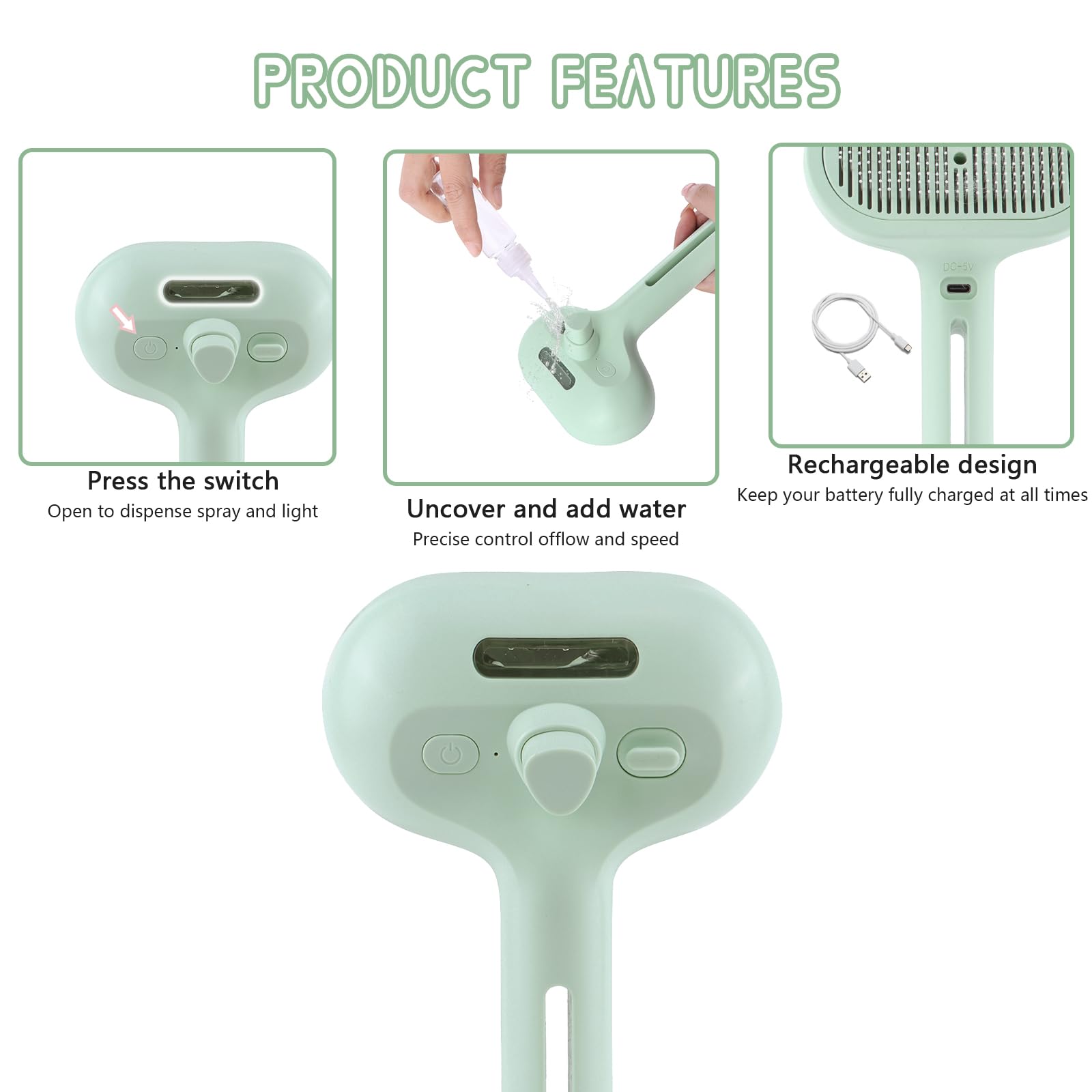 2 in 1 Pet Spray Hair Removal Comb | PetNestUK