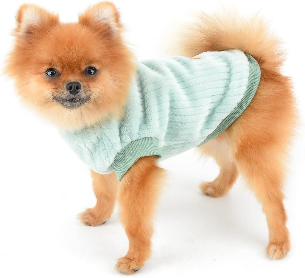 SMALLLEE_LUCKY_STORE Pet Ribbed Fleece Jumpers | PetNestUK