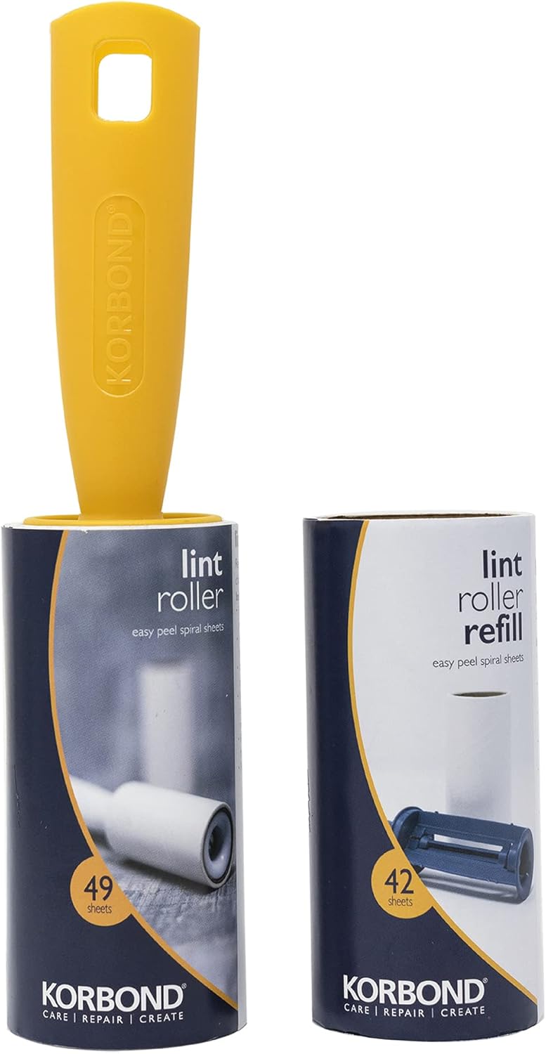 Korbond Lint Roller & Refill Set – 1 Lint Roller | PetNestUK