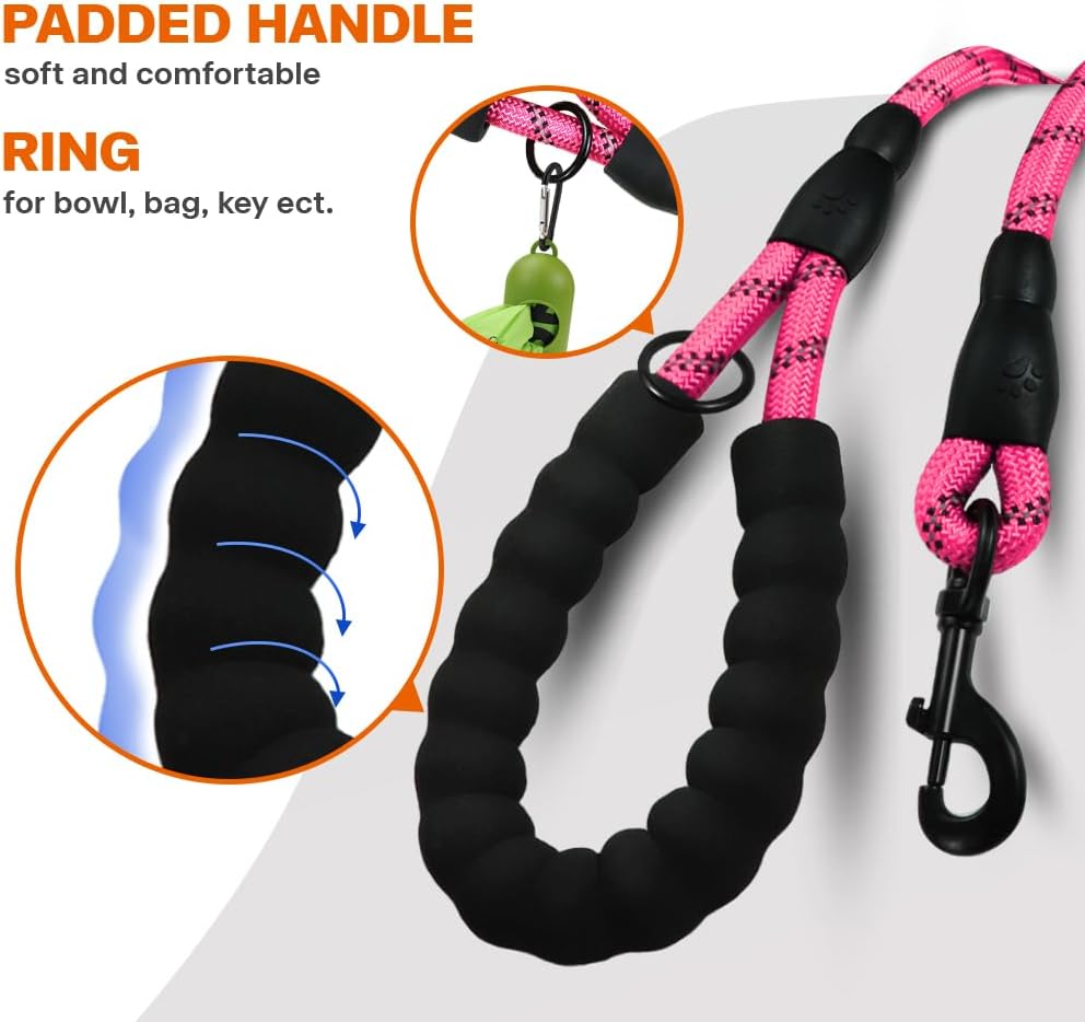 Taglory Rope Dog Lead with Soft Padded Handle, | PetNestUK