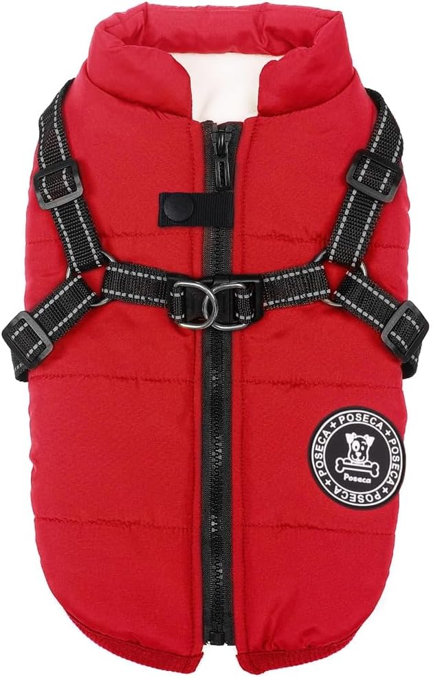 Poseca Dog Coat with Harness Attachment