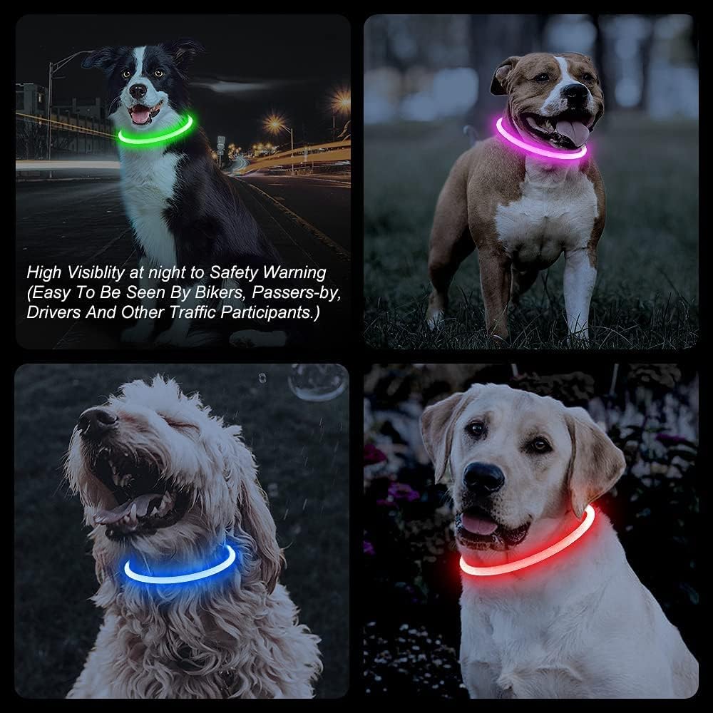 SerDa-Run Light Up Dog Collar, Dog Collar Lights | PetNestUK
