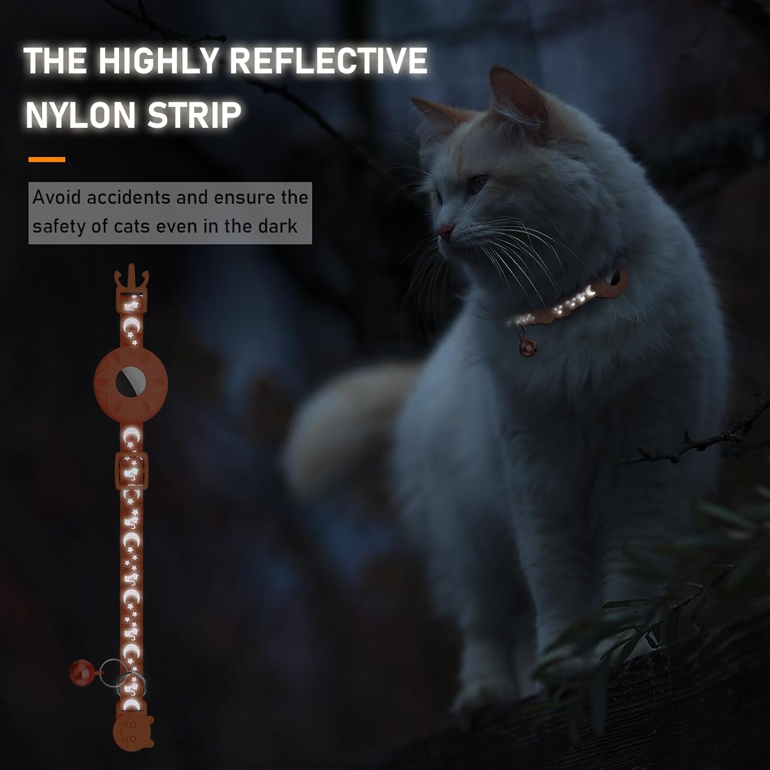 Simket Airtag Cat Collar, Refective Collar for | PetNestUK