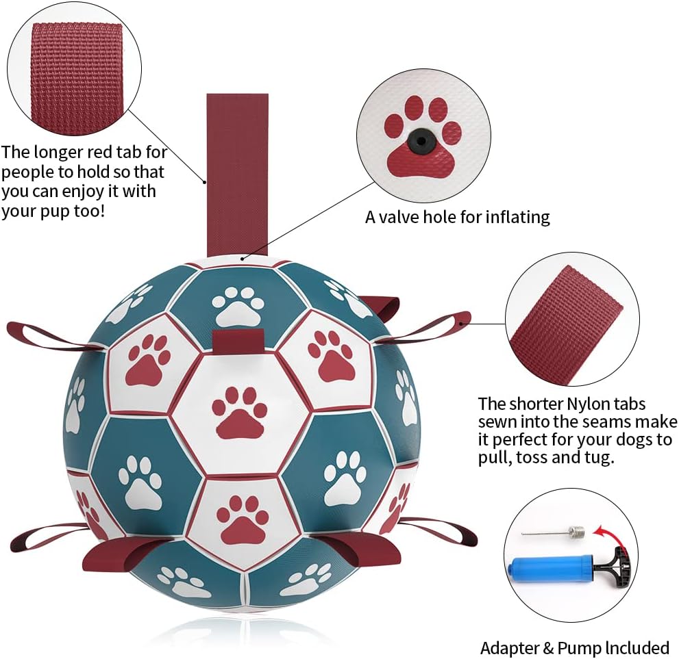 HETOO Dog Football with Grab Tabs