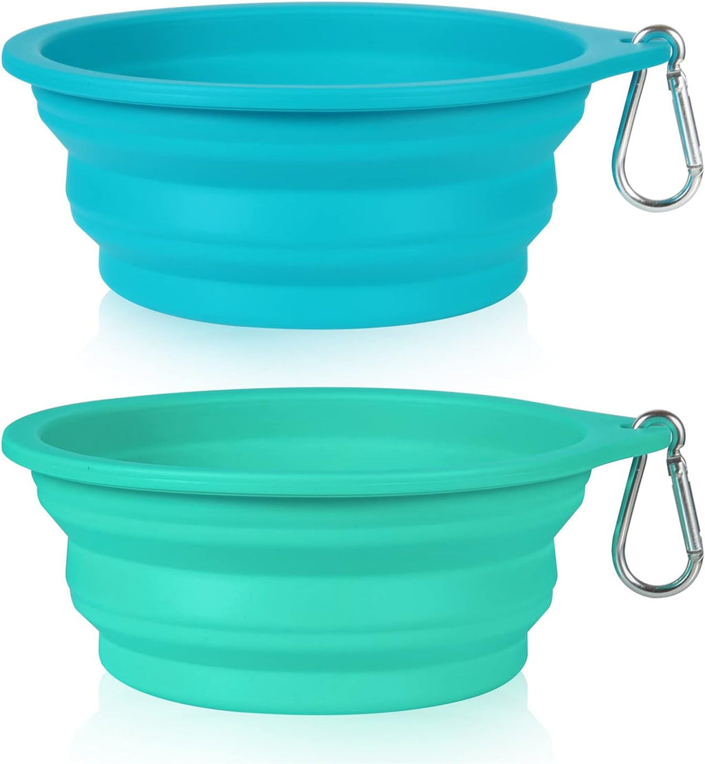 SLSON Collapsible Pet Travel Bowls, Pack of 2
