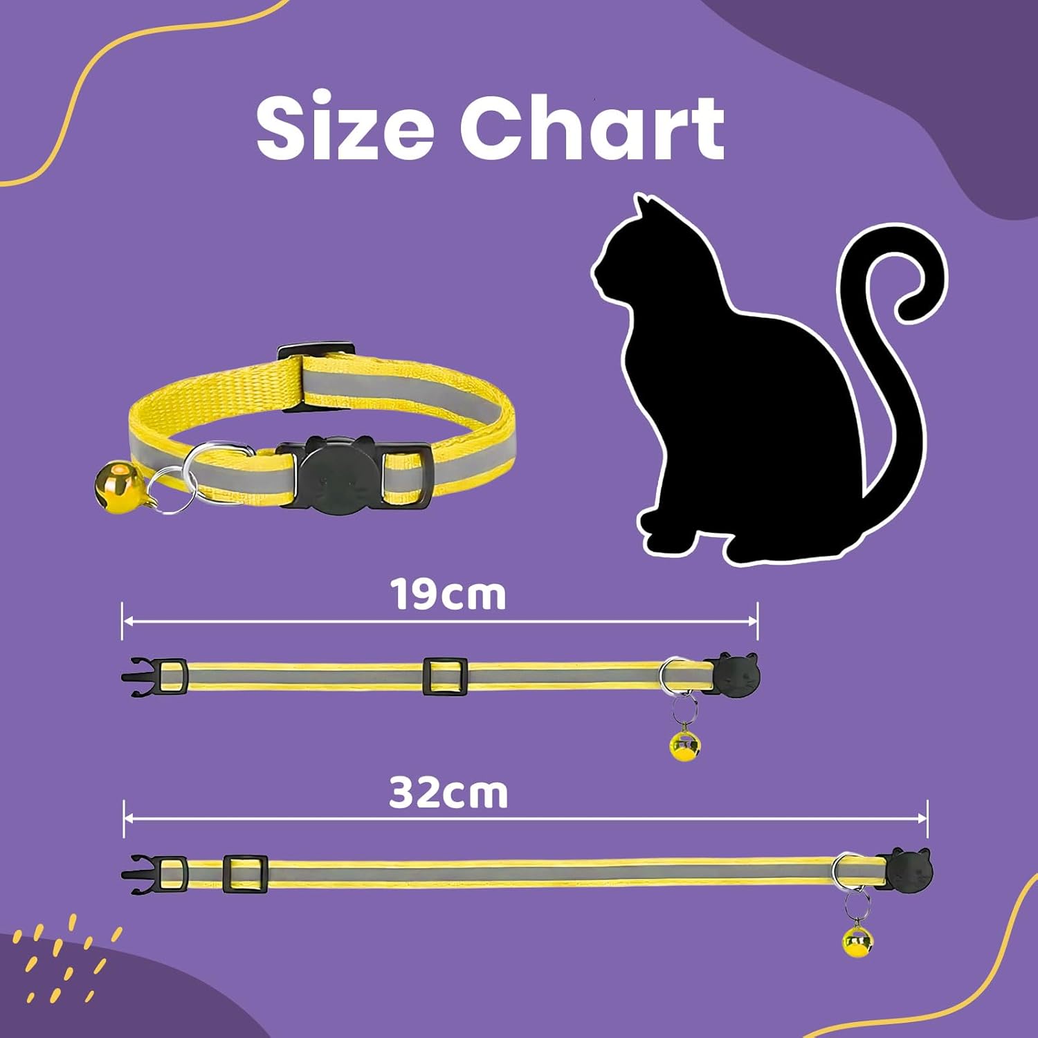 Reflective Cat Collars with Bells- Quick Release | PetNestUK