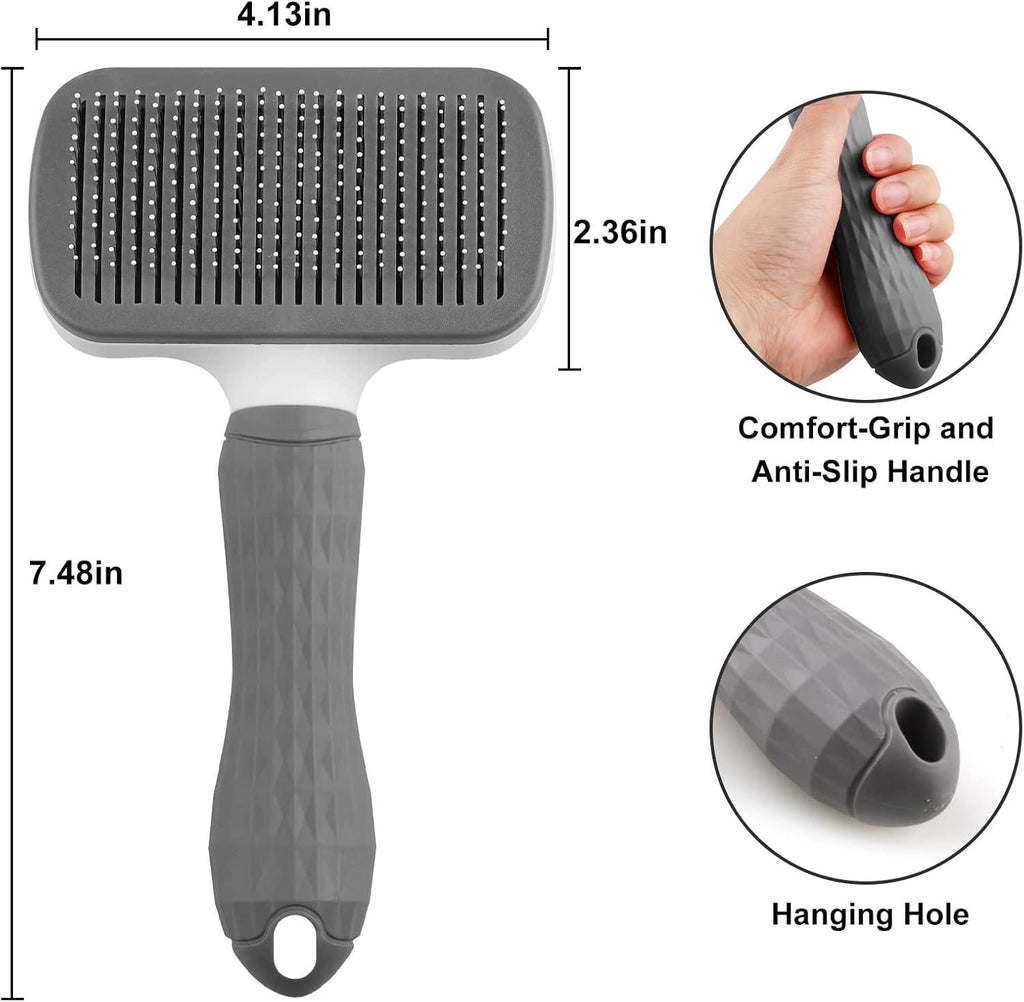 Dog Brush Cat Brush Grooming Comb,Self Cleaning | PetNestUK