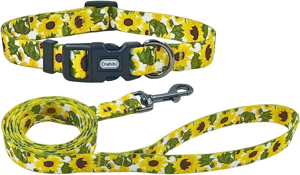 Olahibi Patterned Dog Collar and Lead Sets