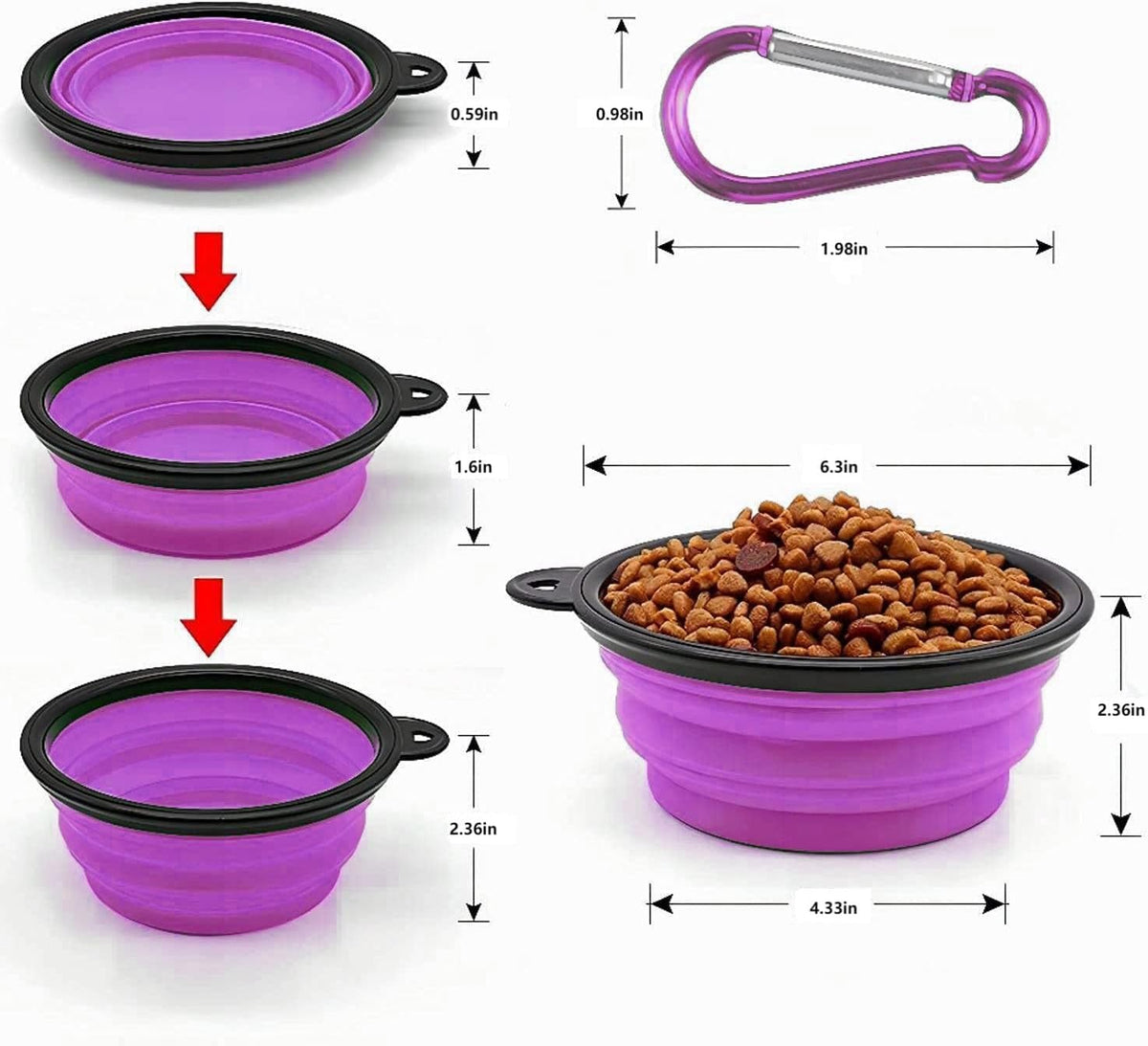 Coolon Collapsible Travel Bowls for Pets