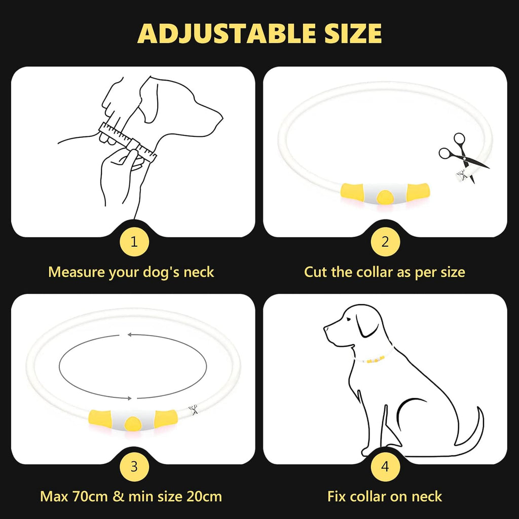 SerDa-Run Light Up Dog Collar, Dog Collar Lights | PetNestUK