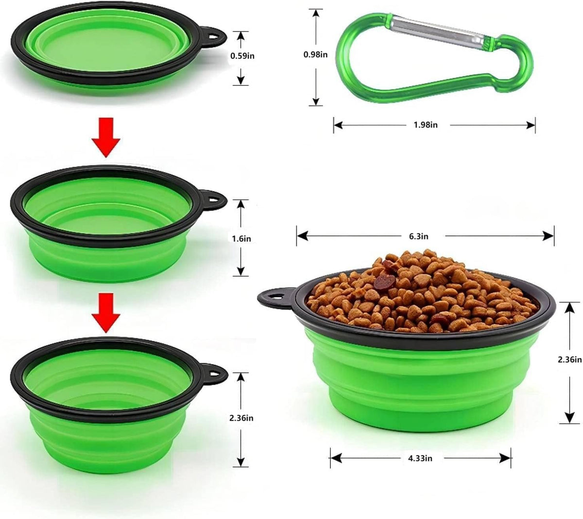 Coolon Collapsible Travel Bowls for Pets