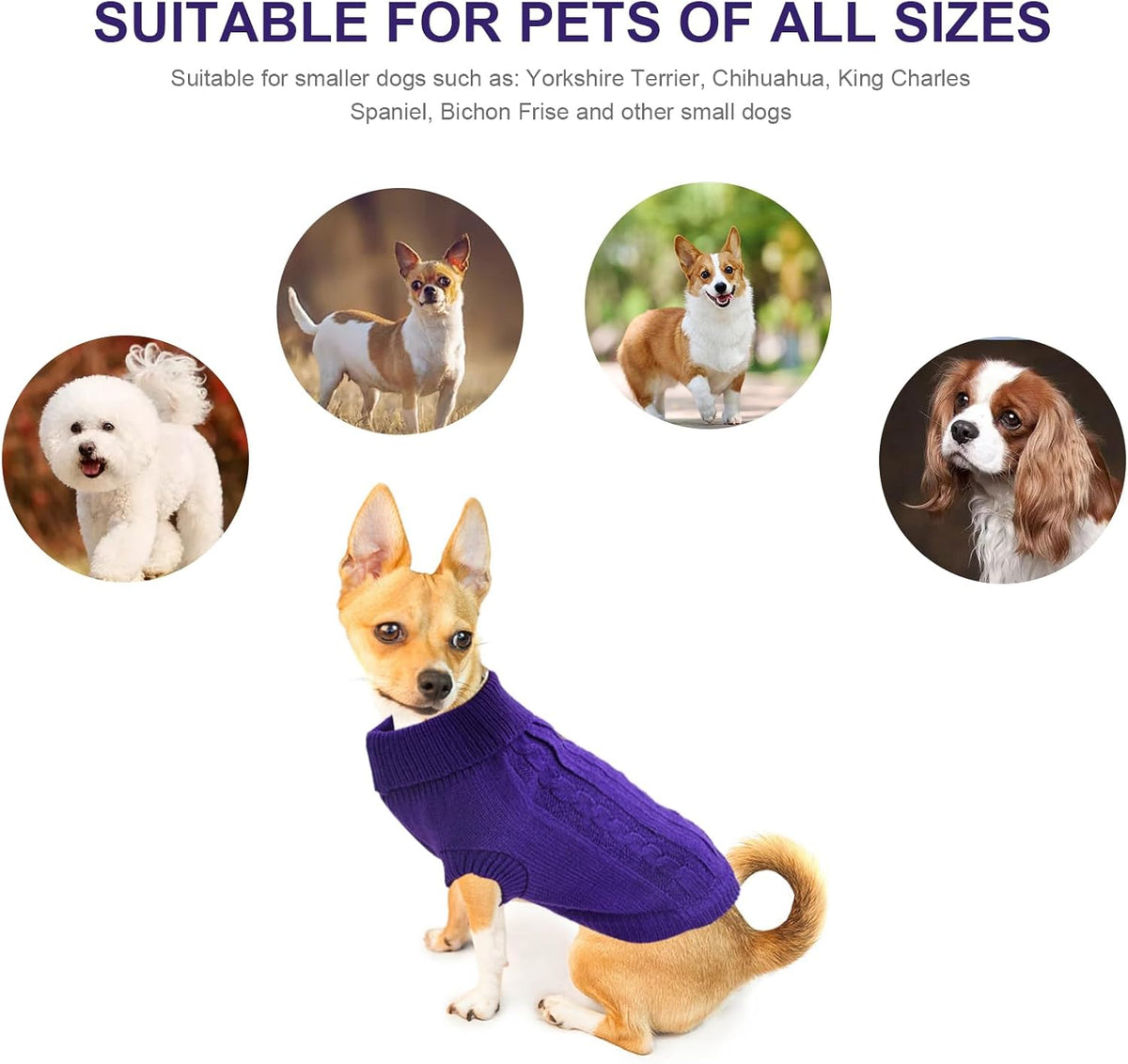 Knitted Jumper for Small Dogs
