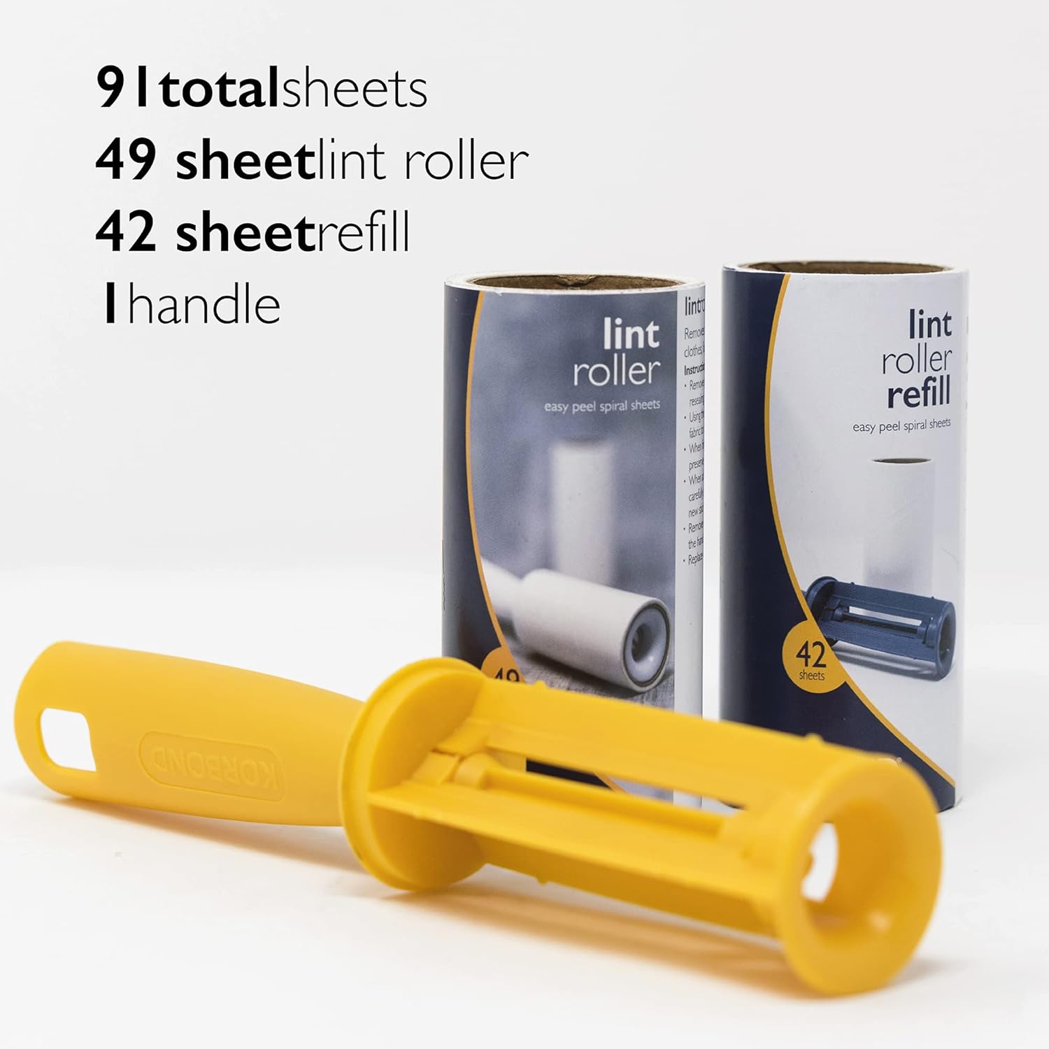 Korbond Lint Roller & Refill Set – 1 Lint Roller | PetNestUK
