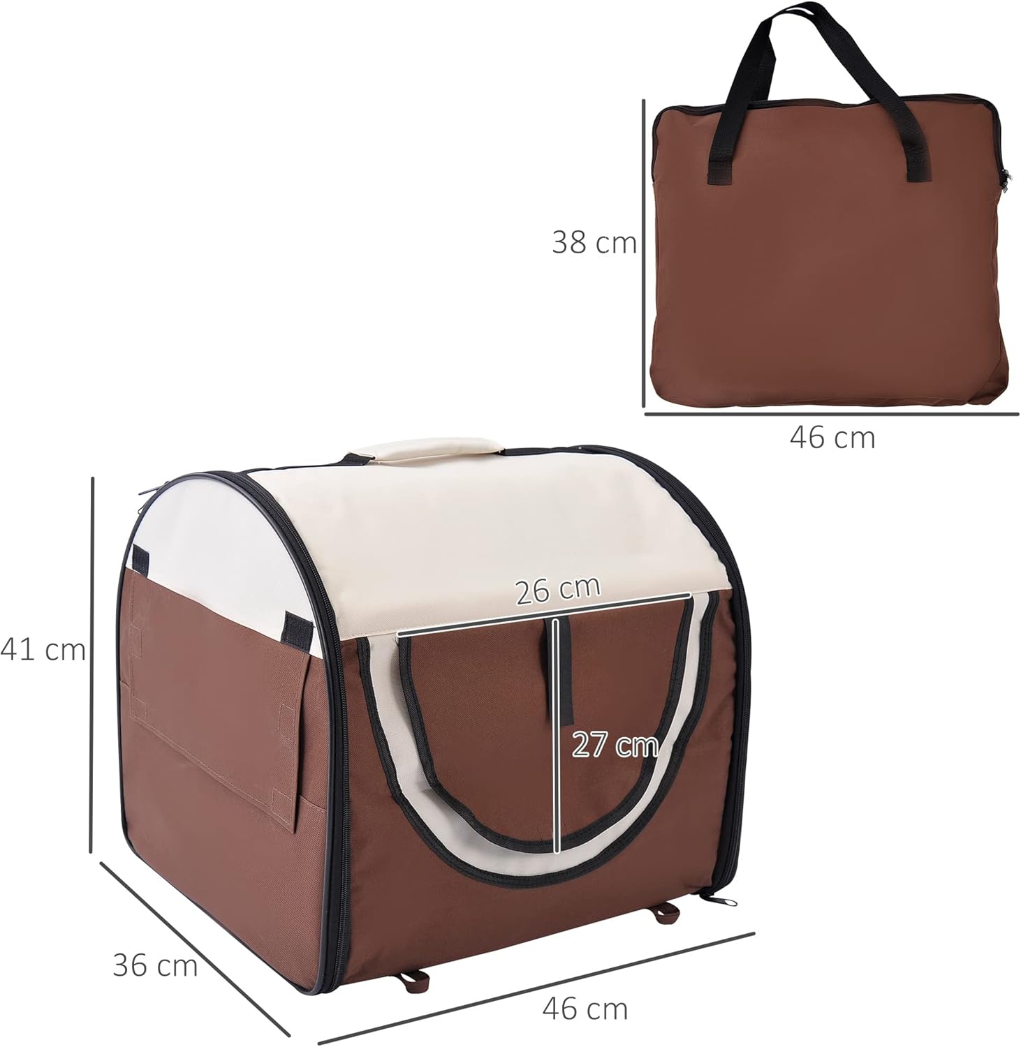 Pawhut Folding Fabric Soft Pet Crate Dog Cat | PetNestUK