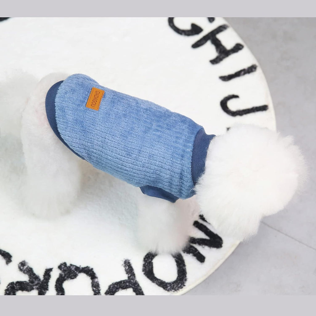 SMALLLEE_LUCKY_STORE Pet Ribbed Fleece Jumpers | PetNestUK